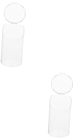 TEHAUX 2 Pièces En Acrylique Porte-cosmétiques Organisateur De Rangement De Bureau Porte-stylo Pour Bureau Crayon Porte-balais Porte-pinceaux De Maquillage Transparent