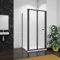 Acezanble 760x800x1850mm Matt Black Framed Bifold Shower Enclosure with 800x760mm Tray Waste
