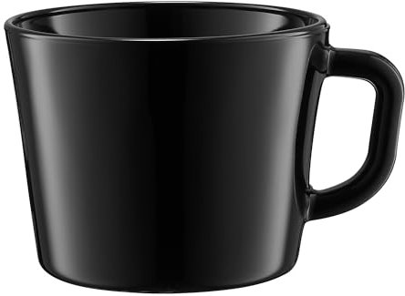 AMBITION Tazza jumbo nera, 450 ml, con manico, per caffè, tè, cappuccino, lavabile in lavastoviglie