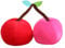 Zktfyshk Kleidung Dekorationen, Halloween Kirschen Hut Kopfbedeckung Plüsch Obst Kopf für Maskerade Halloween Plüsch Cartoon Hut Kopfbedeckung Rot Rosa, Rot / Pink, 3XS-4XL