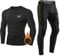 MEETYOO Herren Thermounterwäsche Set Underwear, Schwarz-1, L