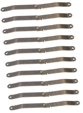 jojofuny 10pièces Lot De Charnières Métal Vintage Pour Boîte Bois Charnières Intérieures Pliables Support Coffre Boîte Emballage Faciles à Installer Pour Meubles Et Armoires