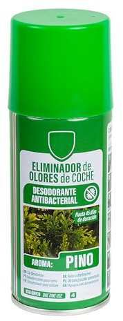 H HANSEL HOME Eliminador de Olores Coche de Descarga Única, Ambientador Coche Nuevo, Limpiador Aire Acondicionado Coche, Elimina el Olor y la Humedad, 1 Unidad x 150ml, Pino