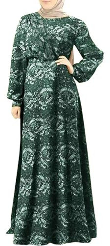 Vhersily 2025 Regal - Robes De Prière Femmes Musulmanes Longues Robes Pour Femmes Musulmanes Irrégulière Robe De Prière Jilbab Khimar Ramadan Pour Abaya, vert, XL