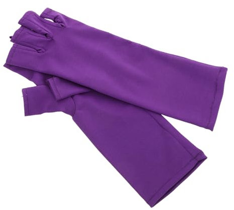 FRCOLOR Uv Gloves Half Finger Manicure Tools Uv-Resistant Beauty Nail Gloves for Gel Nail Lamp