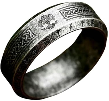 Sumpgle Edelstahl Mode Einfacher Ring Nordischer Wikinger Knot Titan Stahl Herrenring