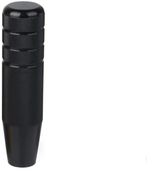 Schaltknäufe Universal Auto JDM 130MM Rändelschaltknauf Schaltgetriebe Aluminium Rutschfester Schalthebelknauf Schaltsack Schaltmanschette(Black)