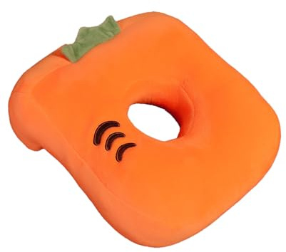 Ninnyi Ear Piercing Pillow, Cute Soft Pillow with Hole for Ear for Napping in Classrooms Offices Libraries Airplanes, Memory Cotton (Carrot)