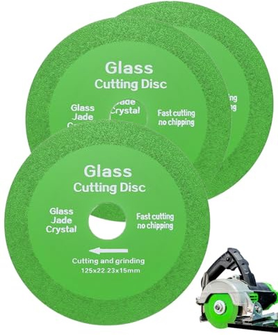 LOZTBUE 3 Stück Glasschneider, Dünn Diamantscheibe Sägeblatt-Rad Trennscheibe für Winkelschleifer, Flexscheiben für dickes Glas Keramik Marmor Schneiden Schleifen,125 mm x 22,23 mm