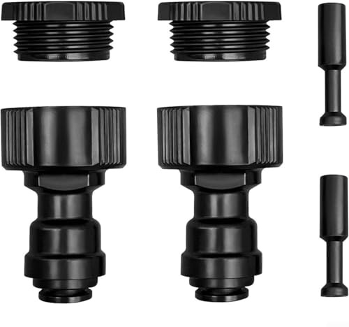 Connecteur rapide d'irrigation, raccords de tuyau d'arrosage rapides de 8 mm, tuyau d'eau entièrement noir pour irrigation, humidification et refroidissement