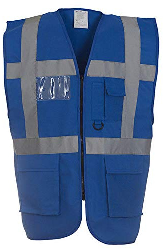 Yoko Hi-Vis Premium Executive/Manager Waistcoat / Jacket (M) (Royal)