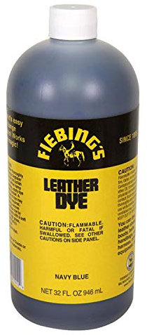 Fiebing's leather dye (teinture pour cuir) 32 oz (Navy blue (bleu marine))