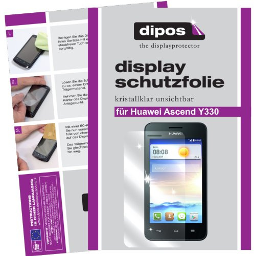 dipos I 2X Schutzfolie klar kompatibel mit Huawei Ascend Y330 Folie Displayschutzfolie