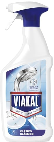 Viakal Clásico Spray Con Tecnología Antigoteo, Número Uno Frente A La Cal Y Las Marcas De Agua En El Baño 700ml