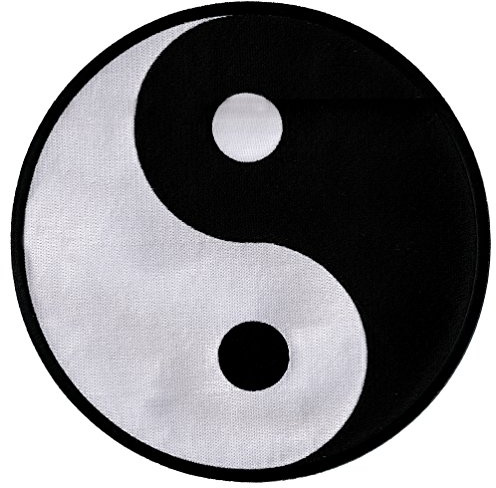 Large Yin Yang Embroidered Patch Iron-On Chinese Taoism Symbol