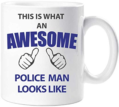 60 Second Makeover Limited This is What an Awesome Police Man Looks Like Mug Present Funny Gifts for Police Officers Cup Birthday Christmas Coffee Cup Policeman Present