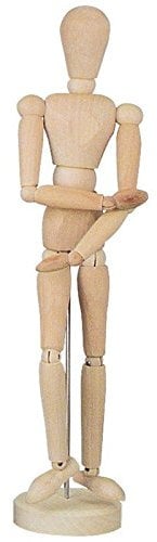 CREATIV DISCOUNT NEU Modellpuppe aus Holz, weiblich, 30 cm