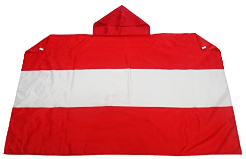 AZ FLAG - Umhangflagge Österreich - 150x90 cm - Österreichische Cape Fahne 100% Polyester mit Messing-Ösen - 110g