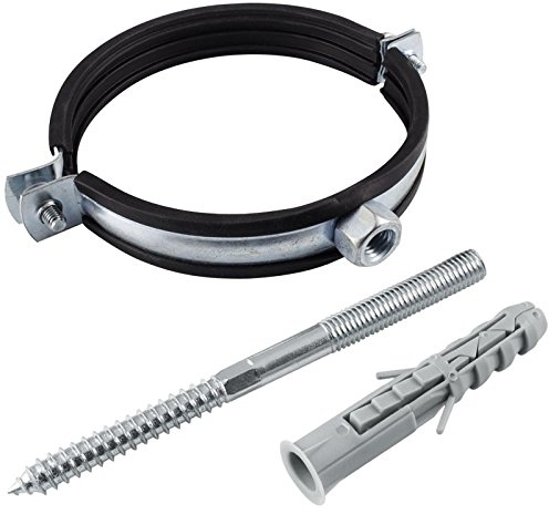 10 Stk. Rohrhalterungen Rohrbefestigung Rohrhalterung, Rohrhalter, Rohrschelle + Stockschraube Satz (3/4 / 26-31 mm)