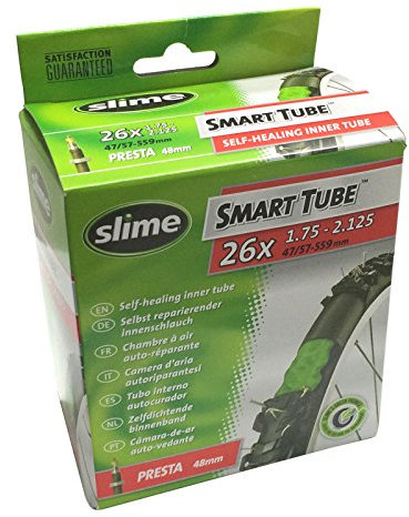 Slime Smart Tube 26 x 1.75-2.125 Self Healing Mountain Bike Inner Tube - Presta Valve