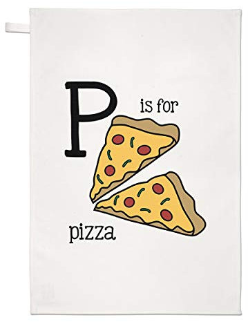 Gift Base Buchstabe P Ist für Pizza Geschirrtuch Spüllappen