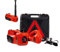 ROGTZ Kit de cric hydraulique électrique avec clé à chocs et pompe de gonflage de pneus, cric hydraulique de voiture de 5 tonnes 12 V pour SUV, berlines, changement de pneu avec lumière LED (rouge)