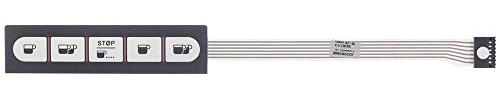 M22 d'écran clavier 5 touches Noir Longueur 132 mm Largeur 32 mm machine à expresso