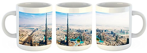 Unified Distribution Burj Khalifa Aka Burj Dubai - Tasse mit Motiv Bedruckt, 300ml C-Henkel. Tolles Geschenk für Büro, Küche, Geburtstag, Ihre Neue Lieblingstasse zum Frühstück
