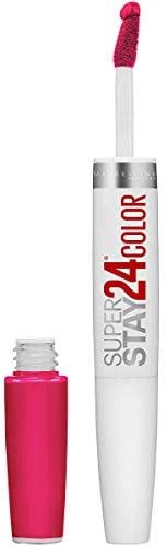 Maybelline New York SuperStay 24 2-Step Long Lasting Liquid Lipstick & Lip Balm, Long Wear Makeup, High-Impact Lip Color with Microflex Technology, Satin Finish, Crisp Magenta