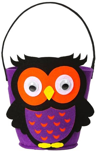 W WIDMANN MILANO Party Fashion 01348 - Eulen Korb, Süßes oder Saures, für Kinder, Accessoire, Kostüm, Karneval, Mottoparty, Halloween