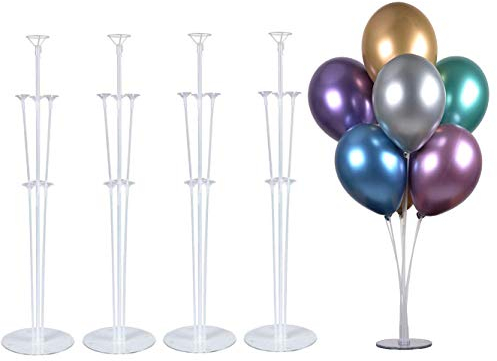 PILIN Ballonhalter Wiederverwendbare Set Ballonhalter, Ballon Stand Dekoration Set,passende für den Einsatz mit jedem Urlaub Szene(4pcs)