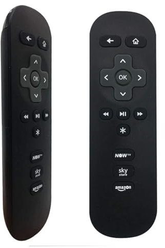 FOXRMT Replacement NOW TV Remote for All NOW TV BOX 1/2/3/4(Hd, Lt, Xd, Xs) 3 Channel Shortcut Buttons (black)