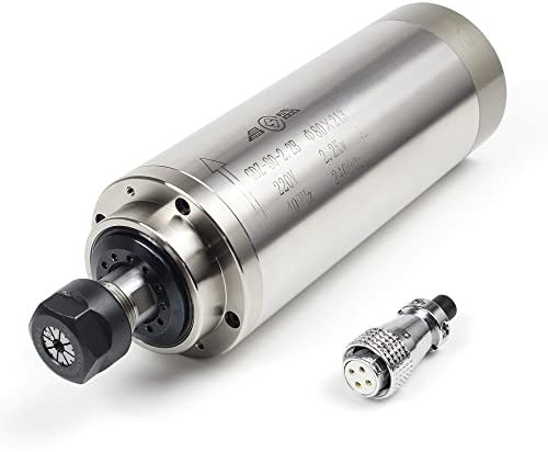 RATTMMOTOR 2.2KW Spindelmotor Wasserkühlung 220V 24000U/min 400Hz ER20 Wassergekühlte Spindel Motor für Gravieren Spindel Motor