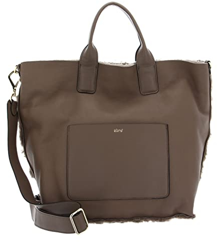 Abro Leather Shearling Casharel Shopper Raquel Big L Tope