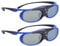 ylymes YLY300J - 144HZ DLP Link Active Shutter Rechargeable 3D Glasses for BENQ, OPTOMA, DELL, ACER, VIEWSONIC DLP PROJECTORS, Can't Used for TV Computer (Blue-2 Pack)