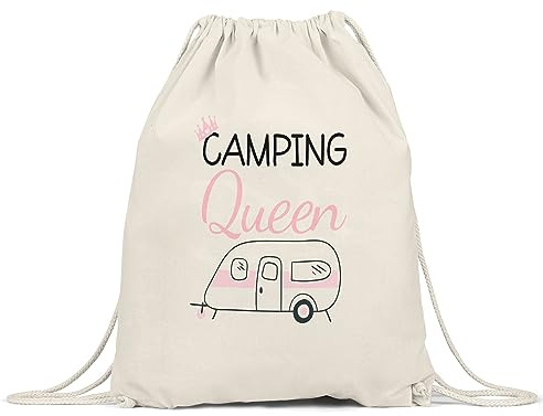 Hey!Print Camping Queen Turnbeutel Gymsack Wohnwagen Fans Geschenkidee Für Camper Camping-Platz