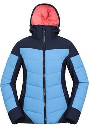 Mountain Warehouse Resort Gefütterte Damenskijacke - Schneefest, IsoTherm, atmungsaktiv und bis minus 30 °C thermisch getestete Damenjacke - Ideal im Winter Marine Damengröße EU 42