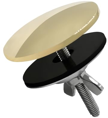 SyiXute 1 Pièces Couvercle Trou Robinet,5cm Acier Inoxydable Couvercle de Trou de Robinet,Bonne Étanchéité Bouchon de Trou de Robinet d'Évier pour la Prévention des Fuites (Or)