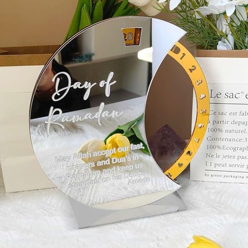 Ramadan Kalender, Eid Mubarak Dekoration DIY Ramadan Dekoration Aus Holz, Ramadan Kalender Kinder, Eid Mubarak Adventskalender, DIY Ramadan Dekoration 30 Tage Countdown - Kalender für Zuhause
