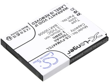 TECHTEK Batteria 700mAh compatibile con [FRITZFon] AVM 2000, AVM 2446, C4, C4 Mobilteil, C5, C5 Mobilteil, M2, M2 MT-F, MT-F 2000, 2446 sostituisce 312BAT006, 312BAT016, BAK13050 FBA