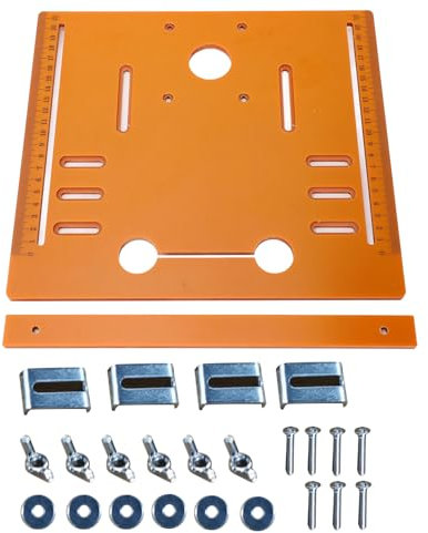 Kit Piastra di Base per Macchina Taglio Universale 28x25 Cm Guida per Circolare per la Lavorazione del Legno Pannello Inferiore Spessore 5 Mm