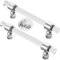 JMCXSM592 2 Packs Cupboard Handles Crystal pulls Cabinet Pulls Transparent Acrylic Handle Drawer Knobs Zinc Alloy,Kitchen Door Levers for Bathroom,Closet,Wardrobe,Dresser (Hole Pitch 128mm,Chrome)