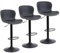 Youhauchair Barhocker 3er Set, Barhocker Höhenverstellbar aus PU-Leder, wasserdicht und verschleißfest, Barhocker mit Lehne, Drehbarer bar Stool, modern, Schwarz