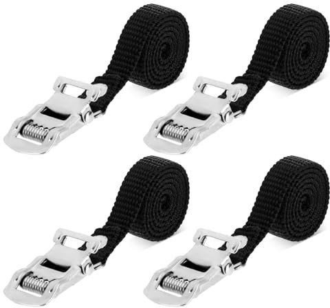 4 Stück Nylon Fahrrad Spanngurte Fahrrad Pedalriemen Einstellbare Fahrrad Pedale Clips mit Metallschnalle Anti-Rutsch Fahrrad Gurtband für Rennrad Mountainbike Heimtrainer (Länge 50cm)
