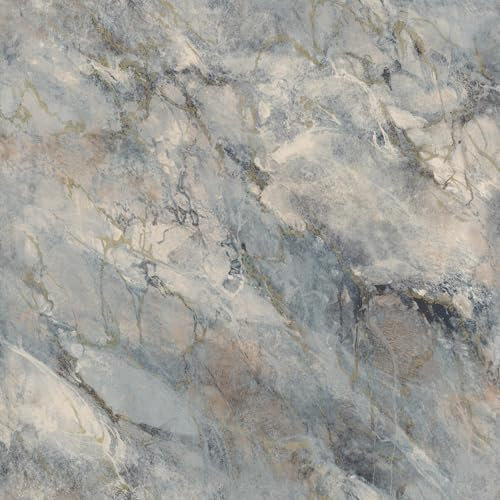Marble Effect Wallpaper with Metallic Highlights for a Modern, Minimalist Industrial Look for Living Rooms, Elegant Bedrooms, Hallways Blue Belgravia 6164