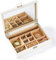 Vee Schmuckkästchen,Schmuckaufbewahrung mit großer Spiegel,Schmuckschatulle Schmuckkasten mit Deckel,PU Leder Schmuck Organizers,Geschenkbox für Damen Mädchen Frauen