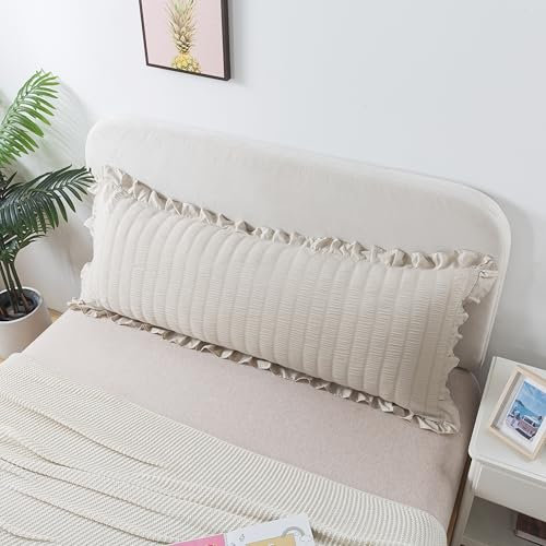 KAIANG 1 Stück Körperkissenbezüge Set Kissenbezüge für Sofa Schlafzimmer 50,8 x 137,2 cm 51 x 137 cm (Beige, Körper)