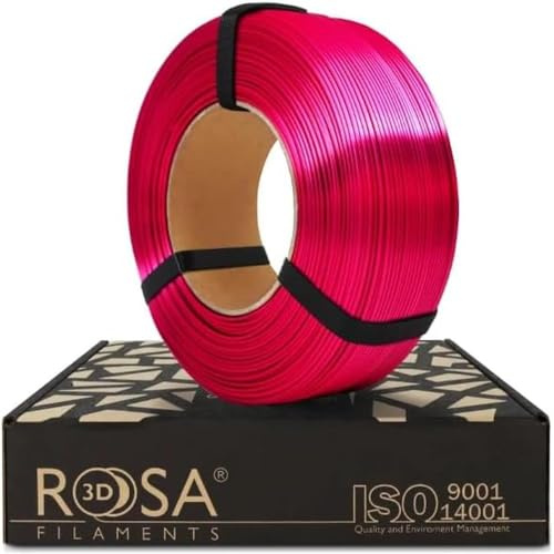 ROSA3D PLA Silk Filament 1.75 mm für 3D Drucker, Fuchsia Refill 1 kg