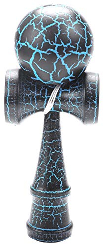 Cetfuro Spielzeug Aussen Sports Kendama Spielzeug Ball Kinder und Erwachsene Aussen Ball Sportarten Riss Buchen Buntes Design Schwarz und Blau