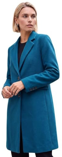 Roman Originals Tailored Single Breasted Coat for Women UK - Ladies Everyday Autumn Winter Comfy Soft Evening Vacation Work Party Night Out